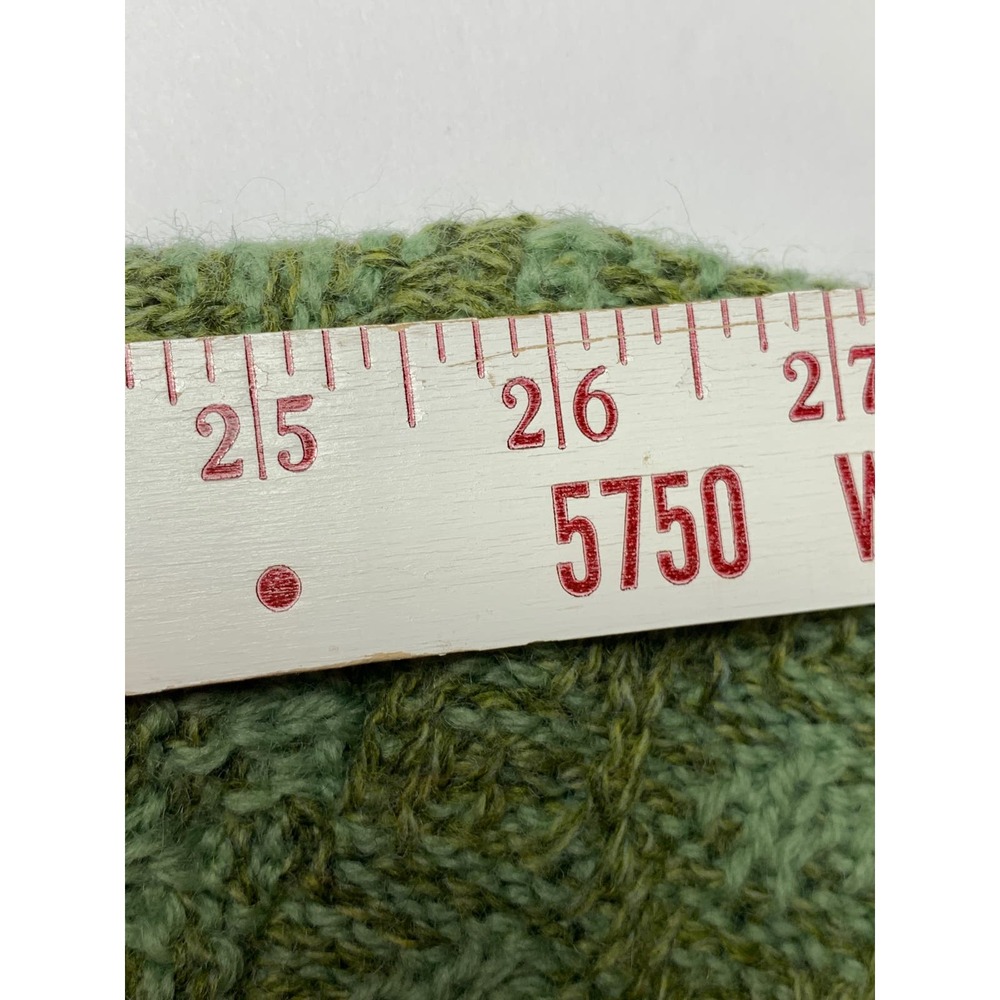 Vtg Harridge Row at Bonds Geometric 100% Virgin Wool Men's Green Sweater Large - Picture 8 of 9